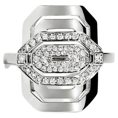 For Sale:  STATEMENT Paris, Ring Mini My Way Half Paved & Silver 0.29 Carat Diamonds