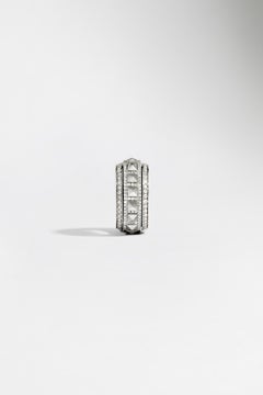STATEMENT Paris, Ring Rockaway Spinner Diamonds & Silver 1, 4 Carat