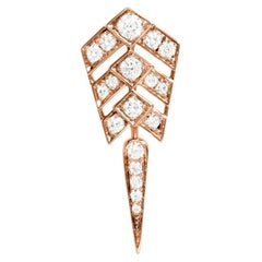 DÉCLARATION Paris - Boucles d'oreilles unité en or rose et diamants 0,22 carat, taille S