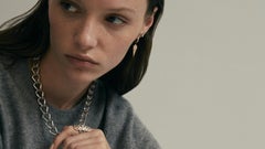 STATEMENT Paris, Unit Hoop Stairway Cone Diamonds & Pink Gold 0, 25 Carat