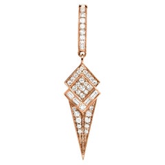 DÉCLARATION : Paris, unité de cerceau cône en or rose et diamants 0,25 carat