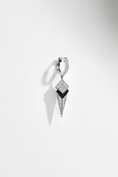 STATEMENT Paris , Unit Hoop Stairway Cone Gradiant Diamonds & Silver 0.25 Carat