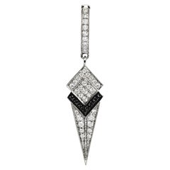 STATEMENT Paris , Unit Hoop Stairway Cone Gradiant Diamonds & Silver 0.25 Carat