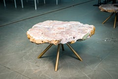 Statement Pink Amethyst Geode Coffee Table