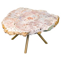 Statement Pink Amethyst Geode Coffee Table