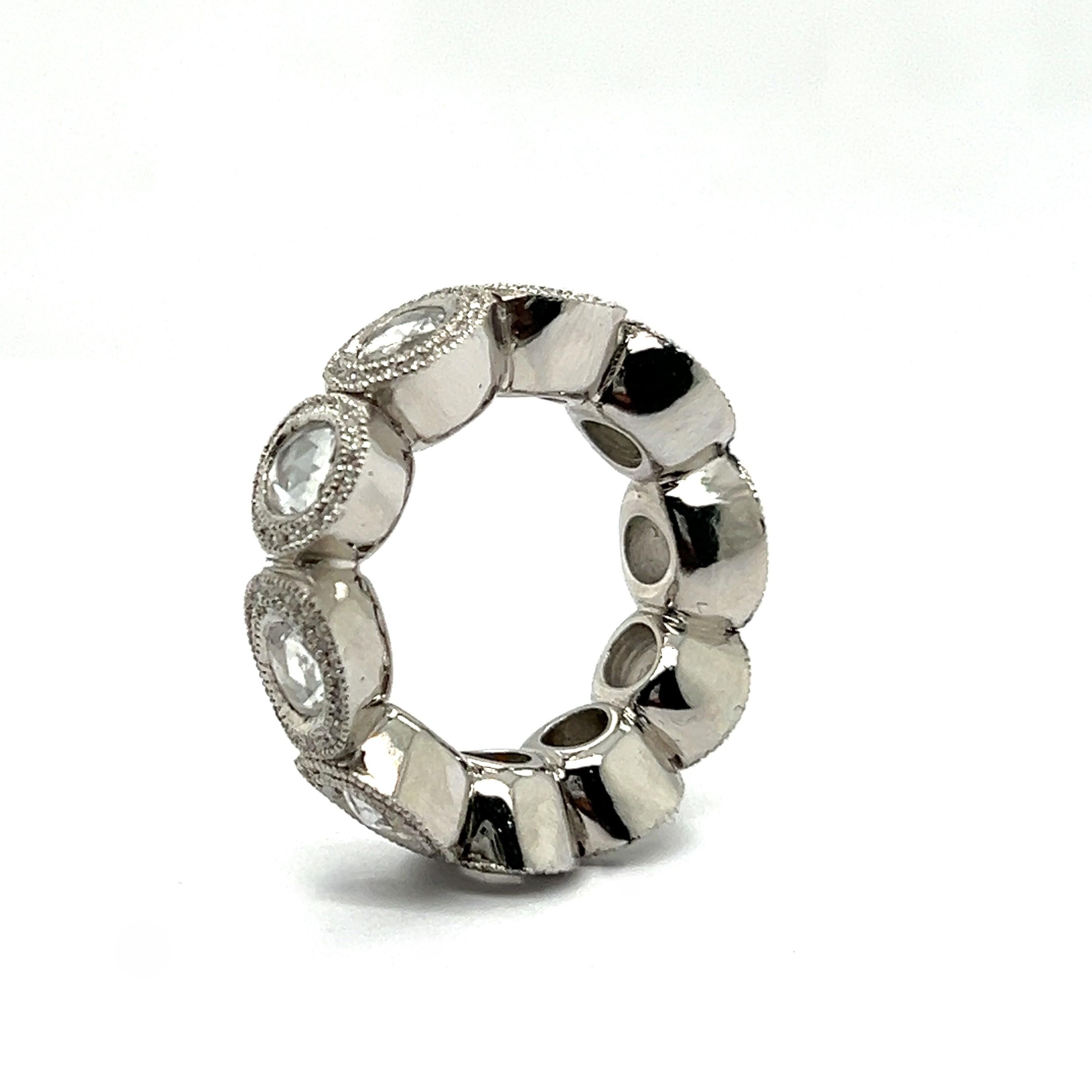 Anello con diamanti in platino 950 in vendita 5