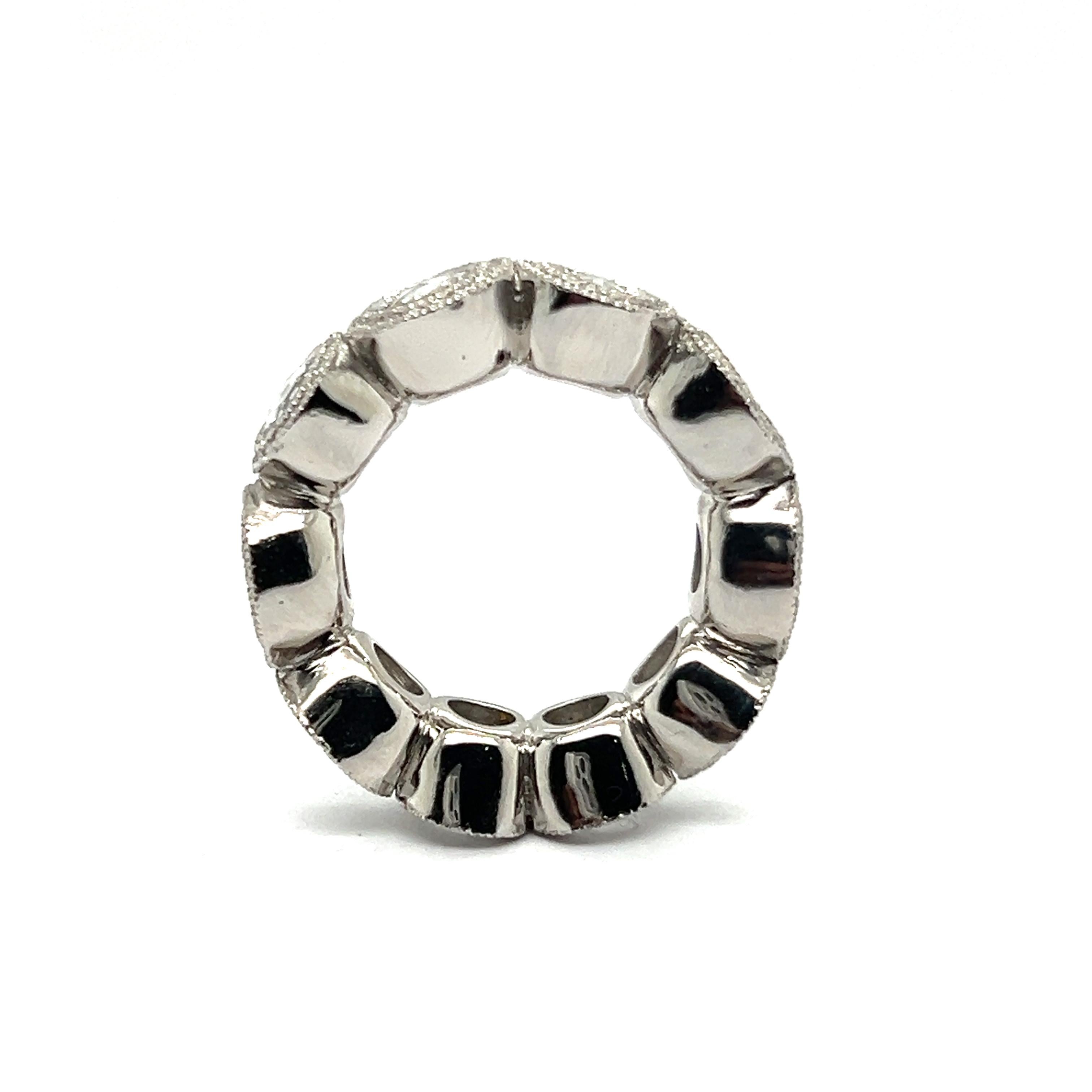 Anello con diamanti in platino 950 in vendita 6