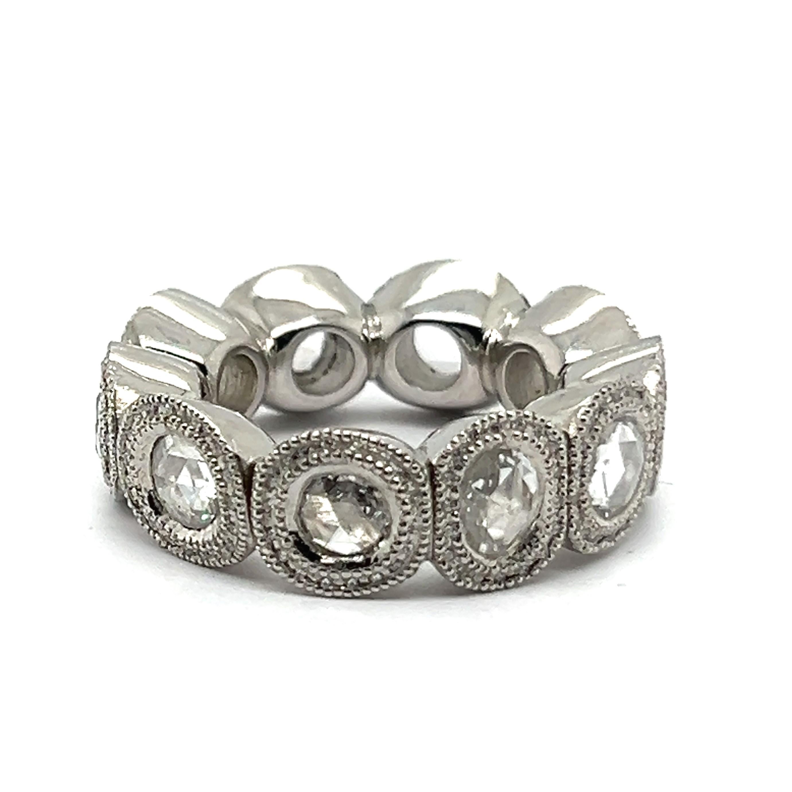 da uomo o donna Anello con diamanti in platino 950 in vendita