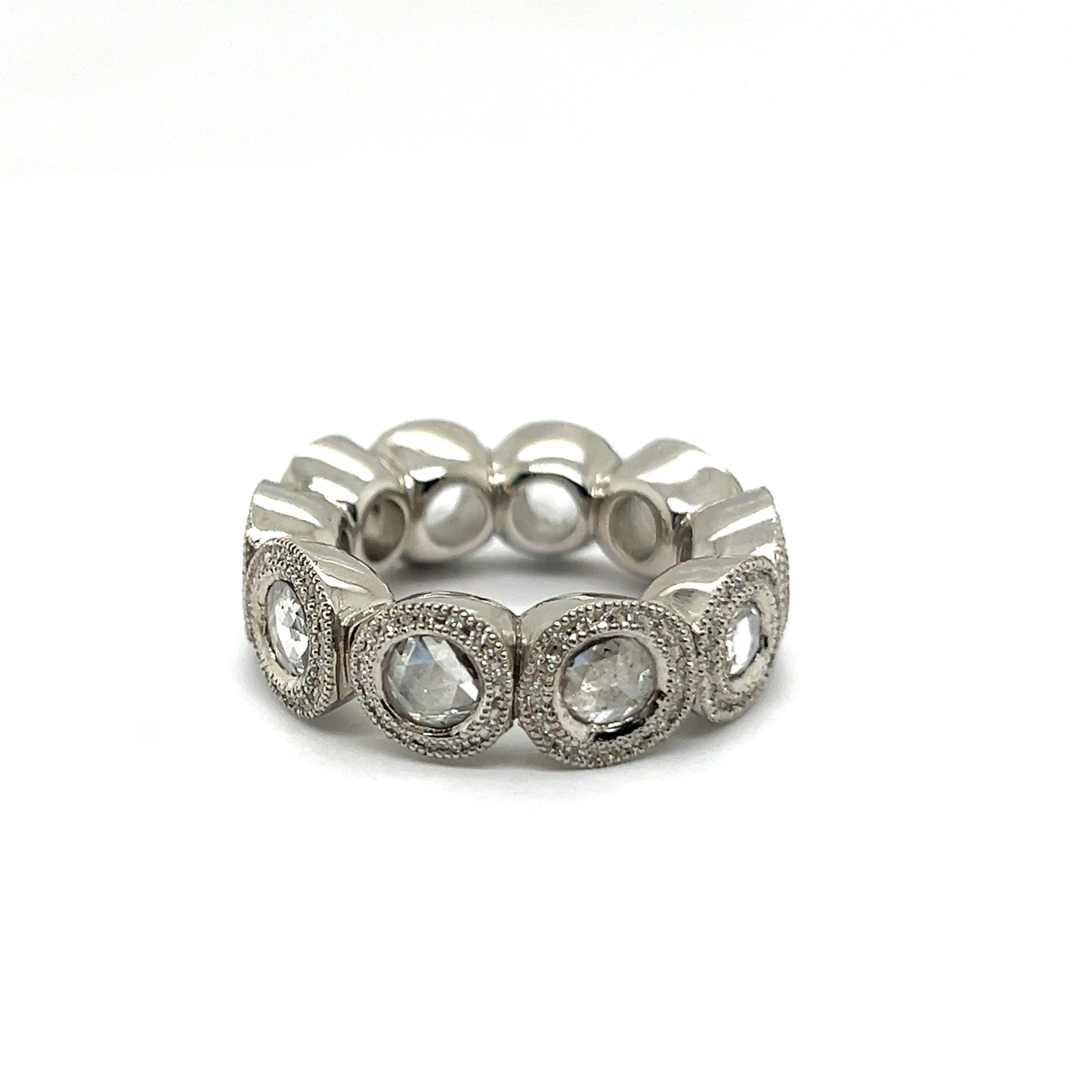 Anello con diamanti in platino 950 in vendita 1