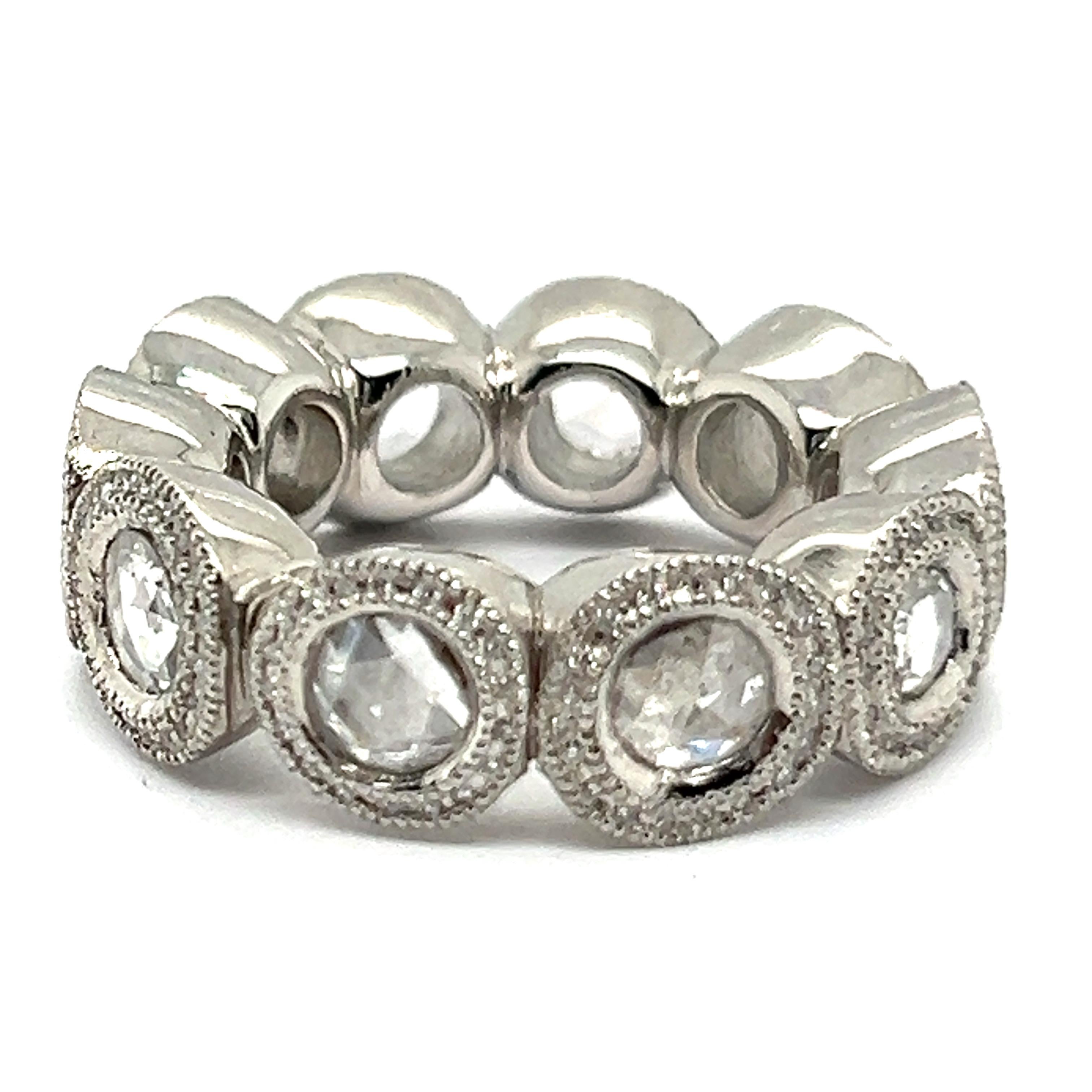 Anello con diamanti in platino 950 in vendita 2