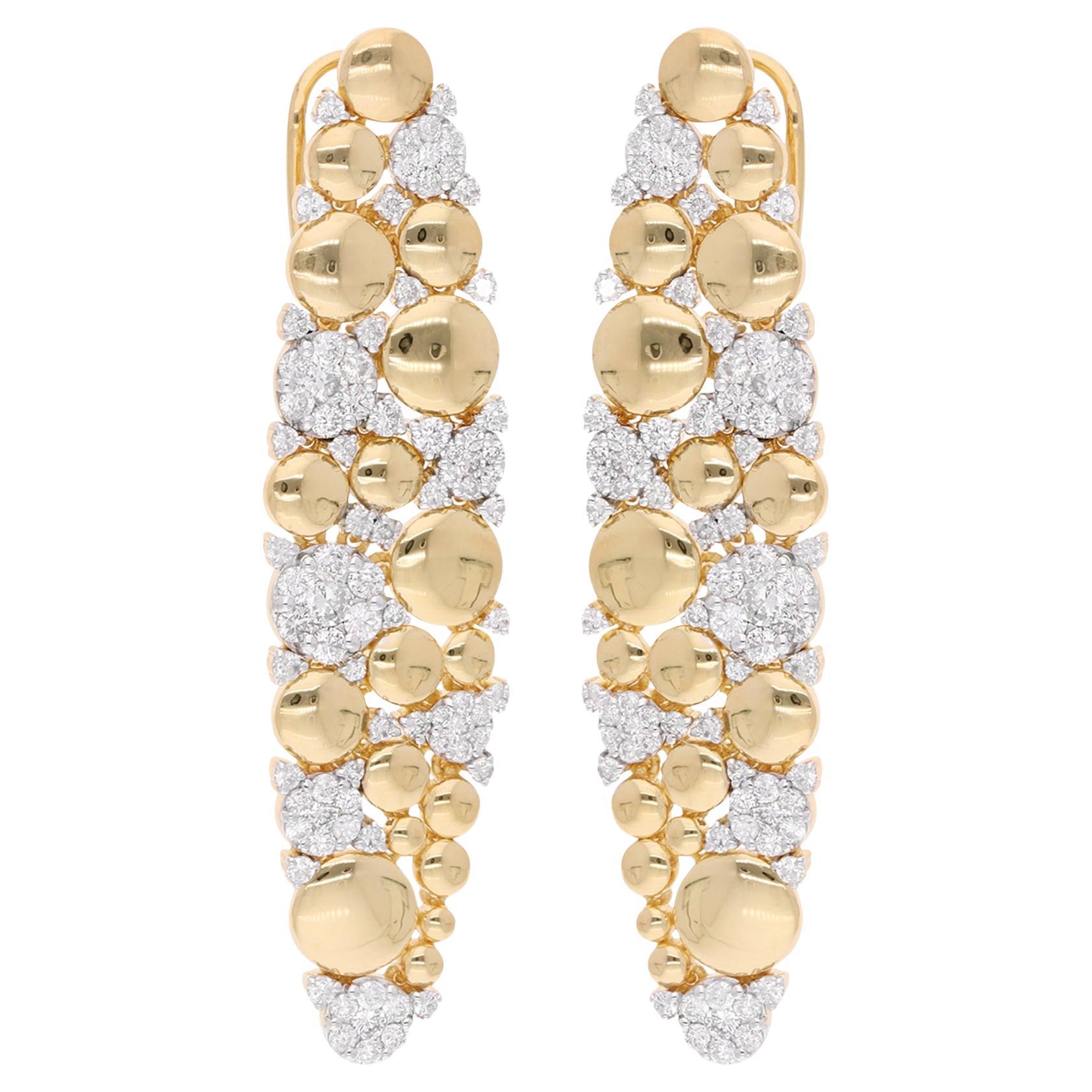 Statement SI/H 2.7 Ct Natural Diamond Drop Earrings 18k Yellow Gold (Boucles d
oreilles mariage SI/H 2.7 Ct Natural Diamond Drop Earrings)