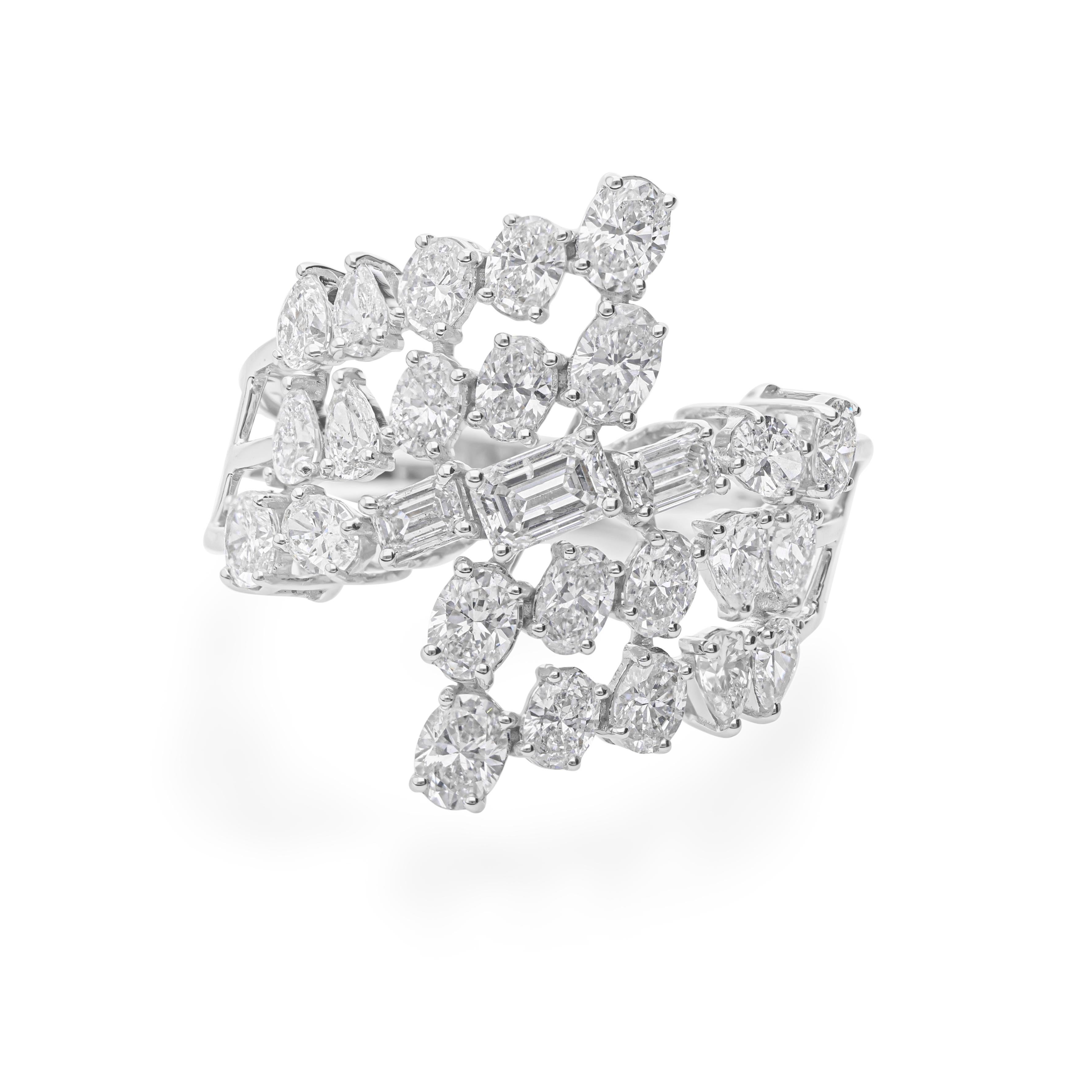 in vendita:  Anello a fascia con diamante reale SI/HI in oro bianco massiccio 18k 9