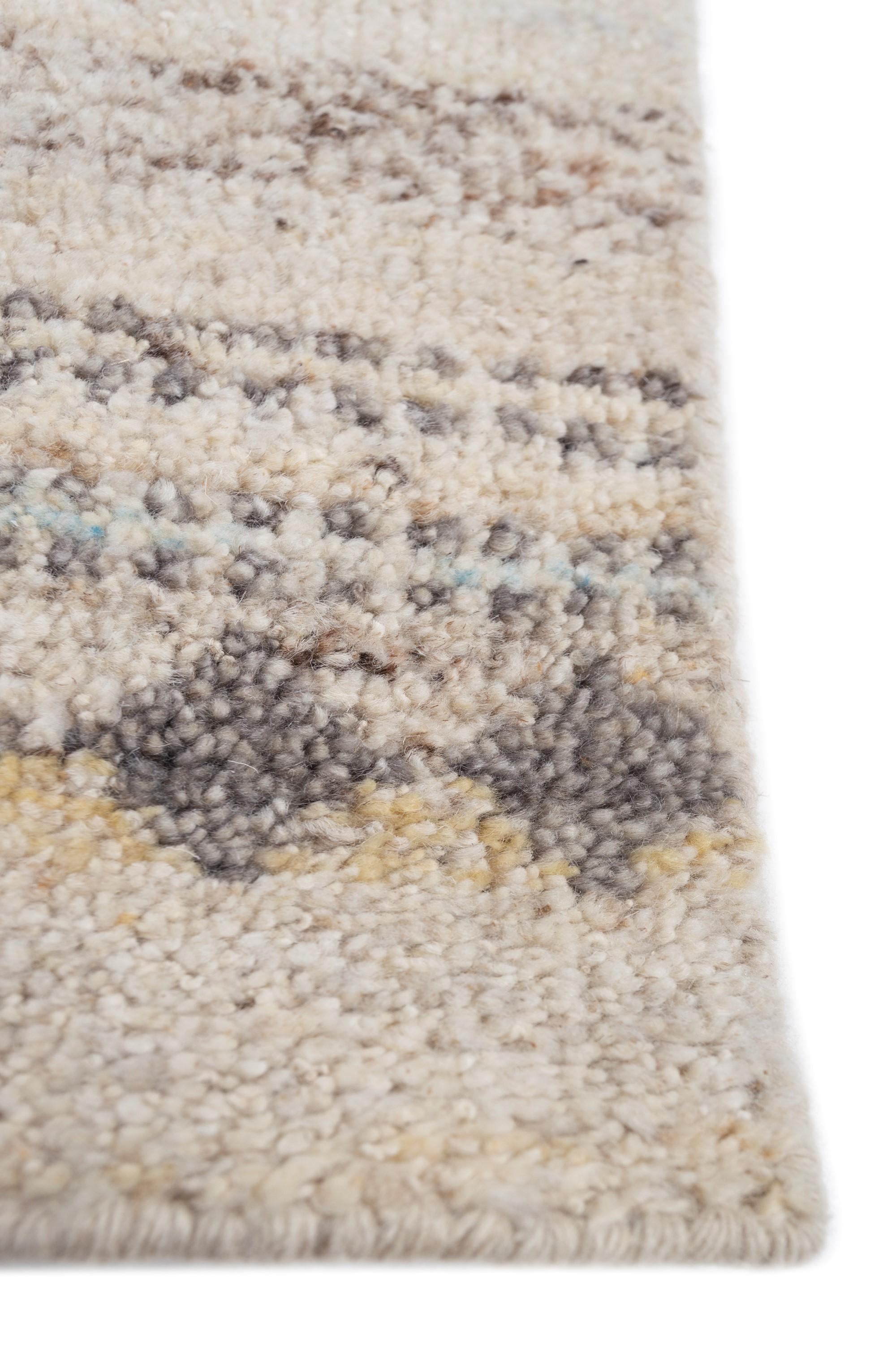 Statement Simplicity Weißer & Weißer 270x360 cm Handgeknüpfter Teppich in Weiß (Moderne der Mitte des Jahrhunderts) im Angebot