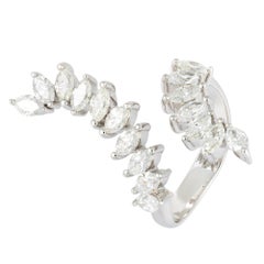 Anello con diamante bianco in oro 18 carati per lei