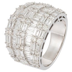 Statement-Ring aus weißem 18 Karat Gold mit weißen Diamanten für ihr