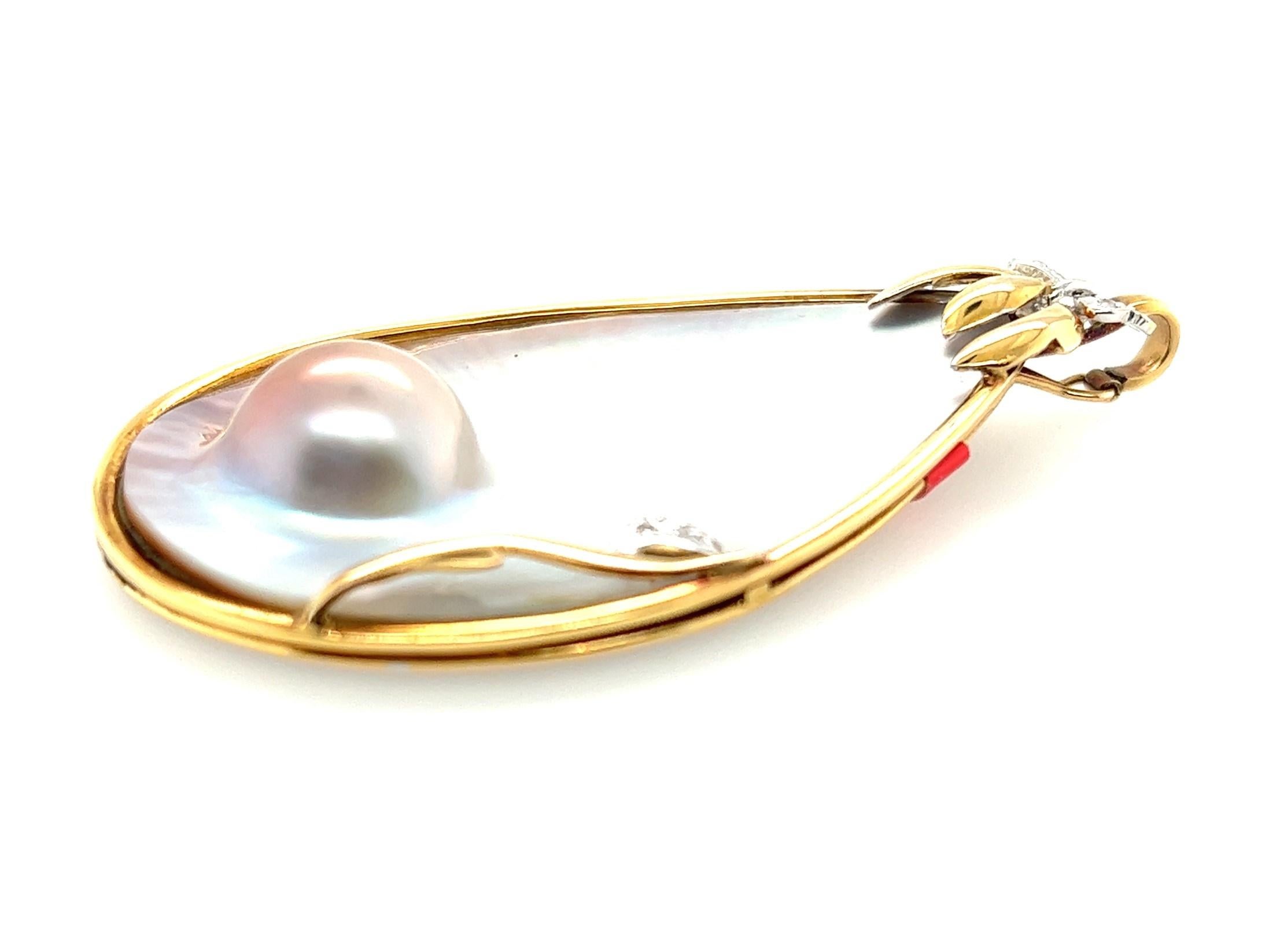blister pearl pendant