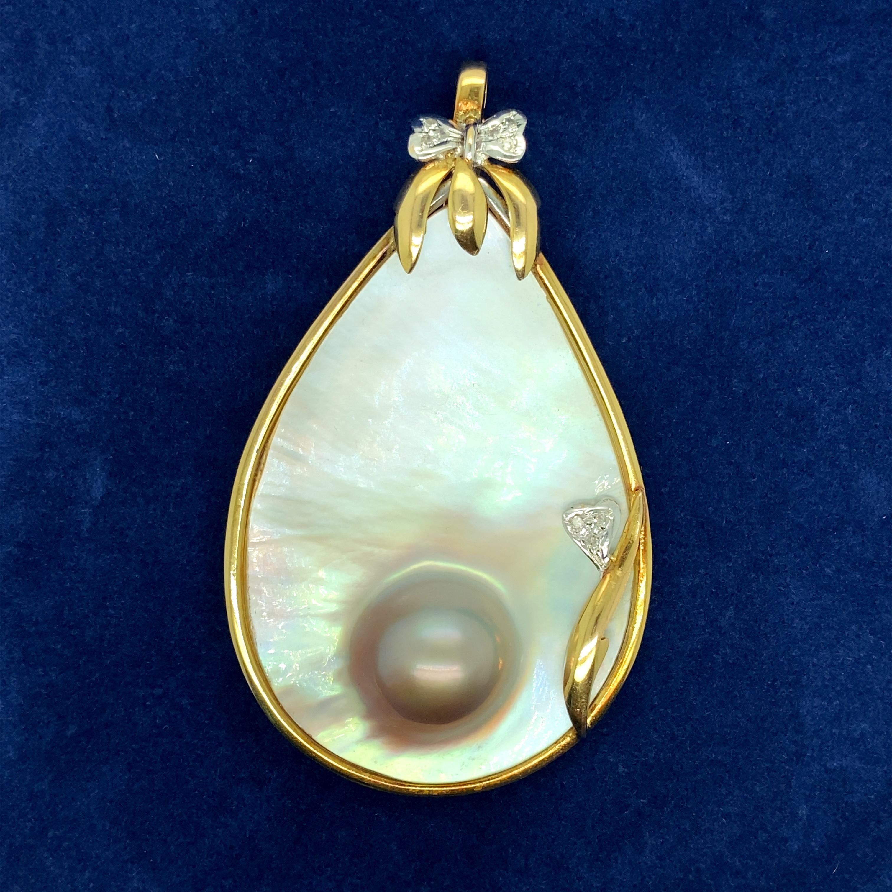 Statement Worthy Blister Pearl Enhancer Bail Pendant 1