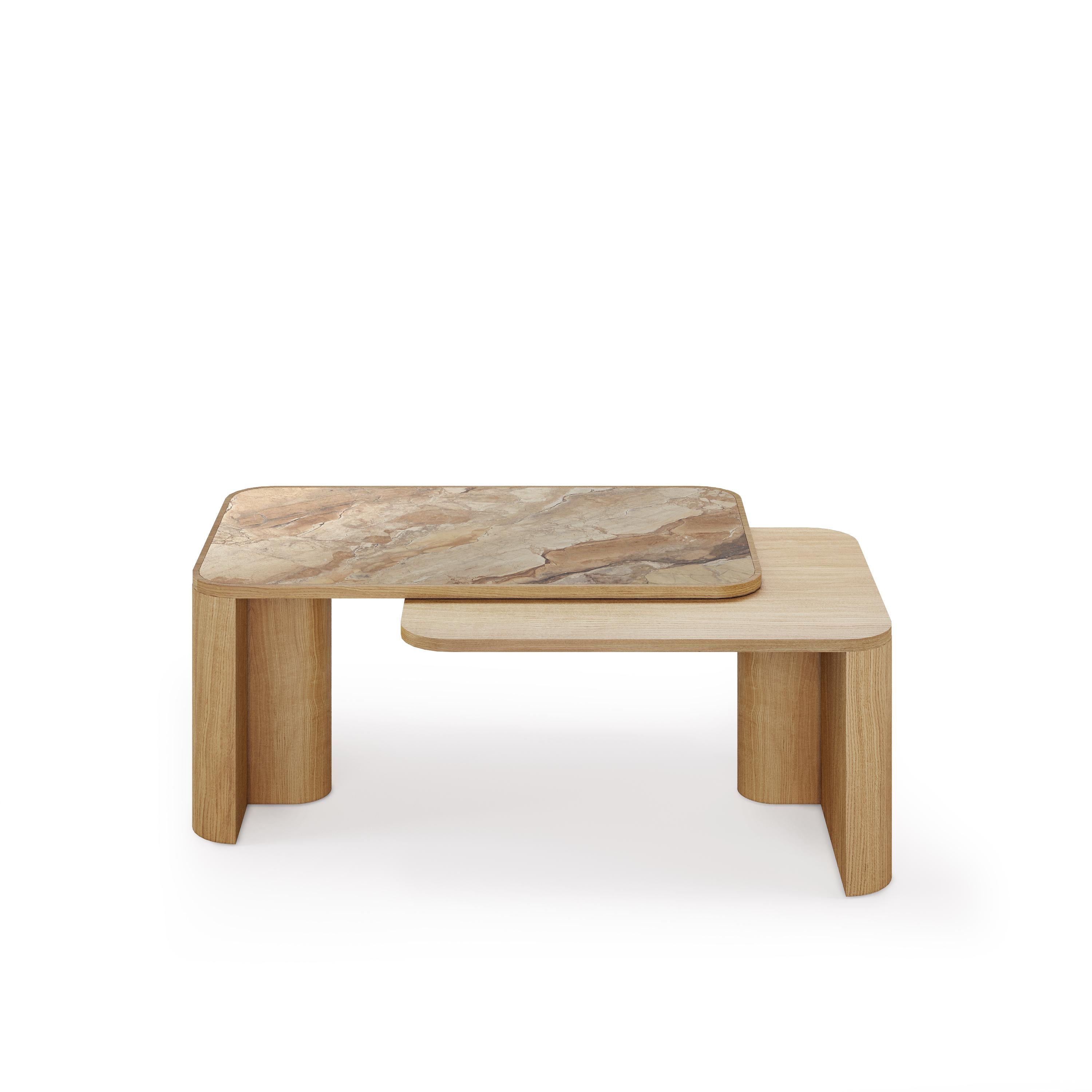 This contemporary coffee table is created with simplicity and longevity in mind. An innovative design and refreshing finishes for a surprising result.