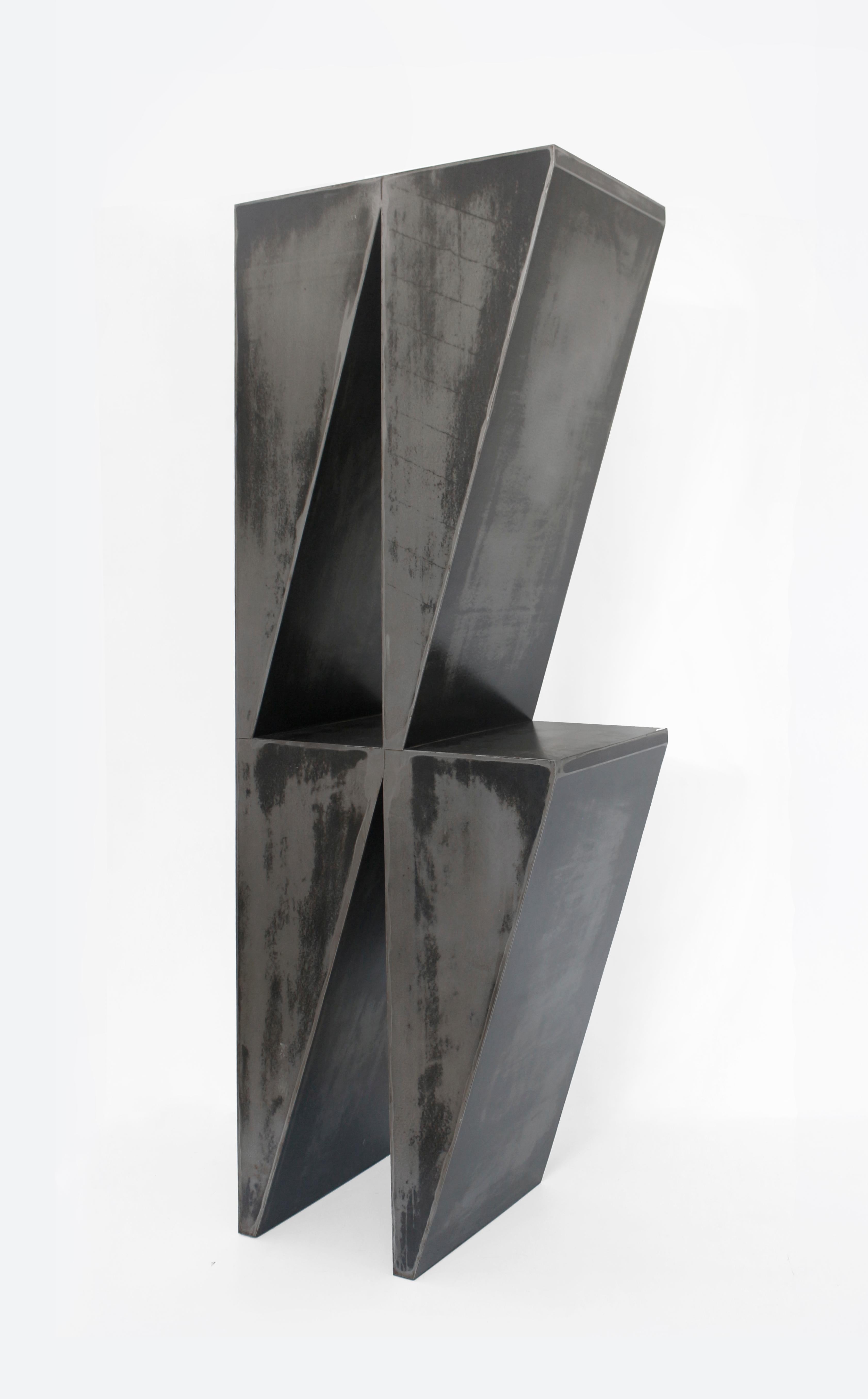 Italian Statera Shelf sculpture in Metal  For Sale