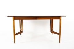 Statesville Chair Company Mid Century Walnut Surfboard Dining Table