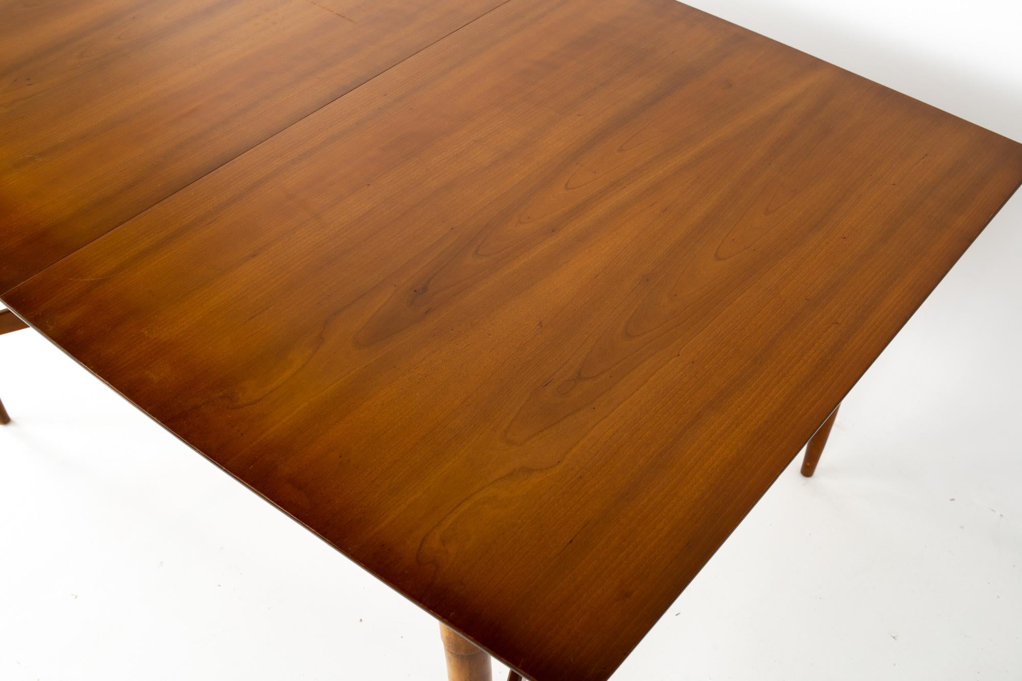 Mid-Century Modern Statesville Chair Company Mid Century Walnut Surfboard Dining Table