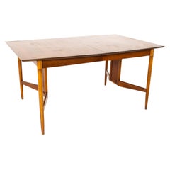 Statesville Chair Company Mid Century Walnut Surfboard Dining Table