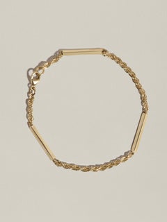 Station Bracelet in Recycled 14K Yellow Gold by J. Hannah