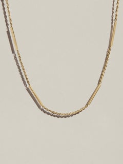 Station Chain Necklace in Recycled 14K Yellow Gold by J. Hannah