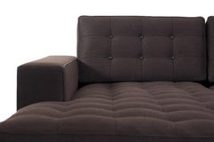 Estación Seccional Botón Acolchado Asiento Suelto Respaldo Cojines Base Lacado Self Welt