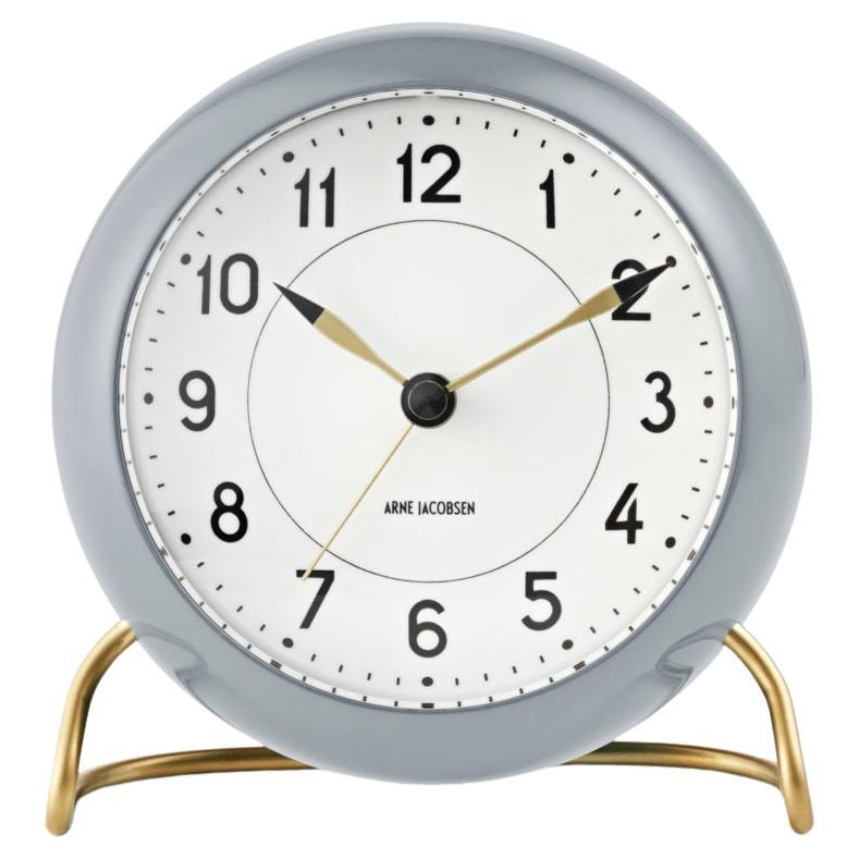 Station Table Clock Grey/White For Sale