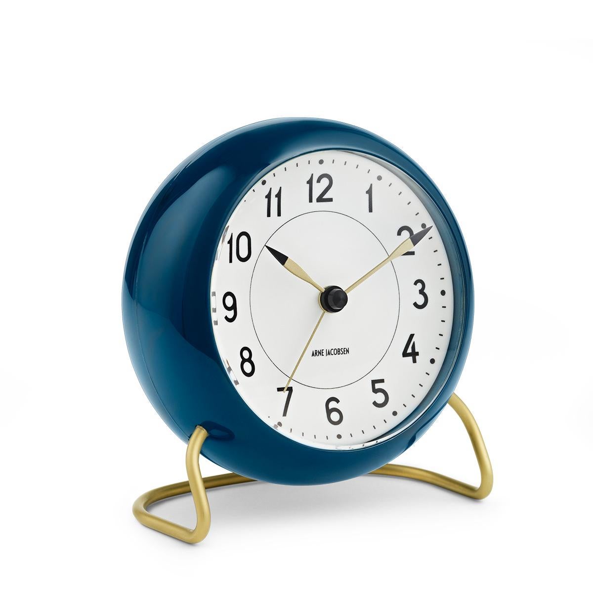 Station Table Clock Teal/White 
 H: 4.7