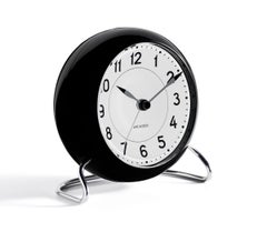 Station Table Clock White/Black