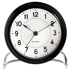 Station Table Clock White/Black