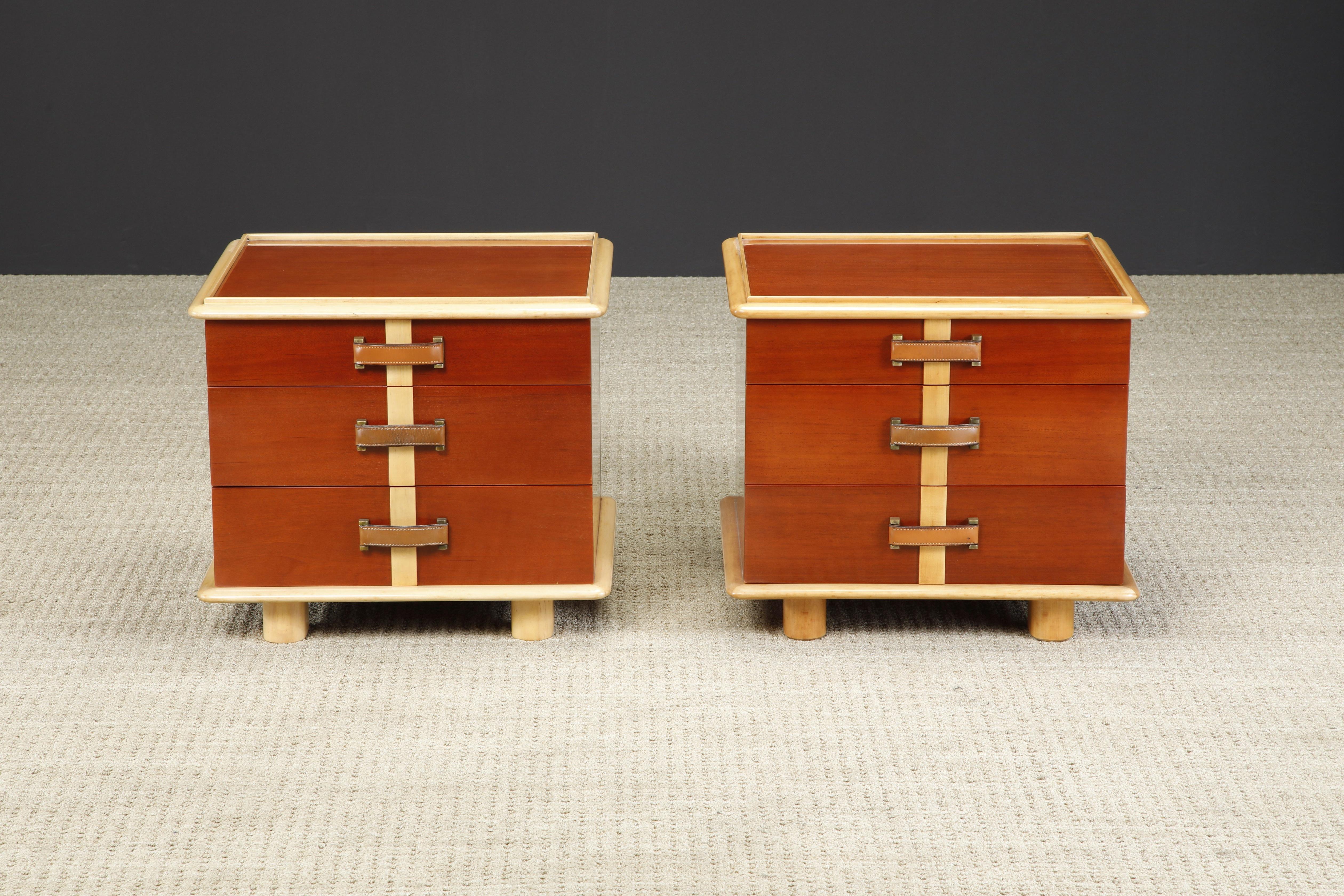 Mid-Century Modern 'Station Wagon' Nightstands by Paul Frankl for Johnson Furniture, c 1945, Signed