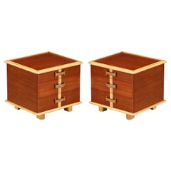 'Station Wagon' Nightstands by Paul Frankl for Johnson Furniture, c 1945, Signed