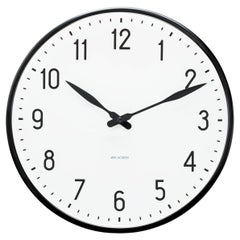 Station Wall Clock White/Black