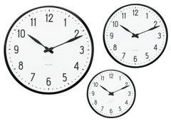 Station Wall Clock White/Black