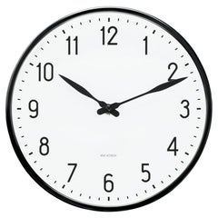 Station Wall Clock White/Black