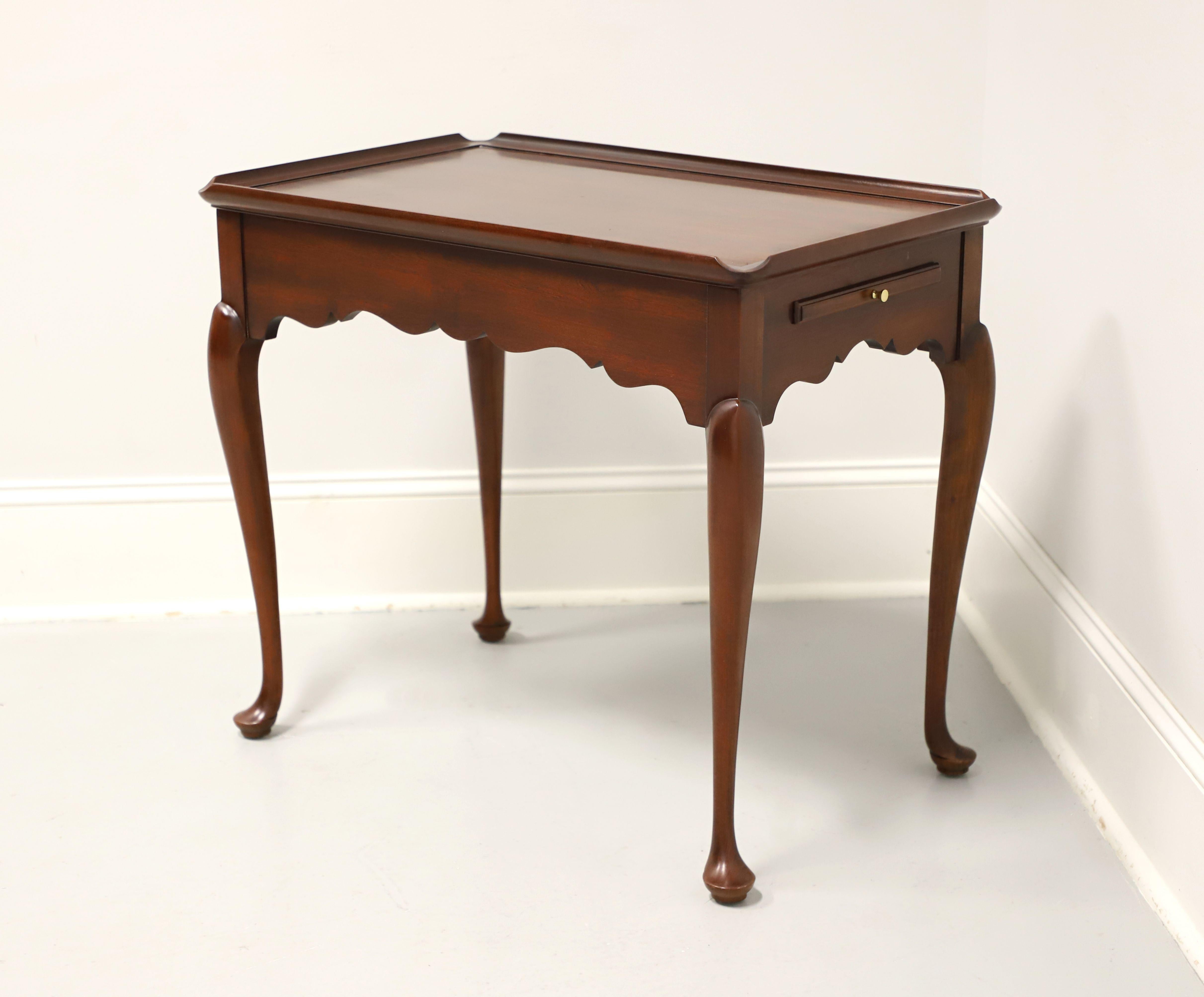 American STATTON Centennial Solid Cherry Queen Anne Tea Table For Sale
