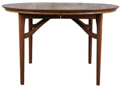 Statton Mid-Century Modern Solid Cherry Breakfast Dining Game Table Extends MCM