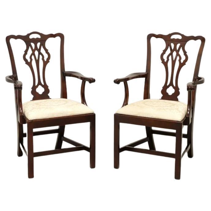 STATTON Old Towne Cherry Chippendale Dining Armchairs - Pair