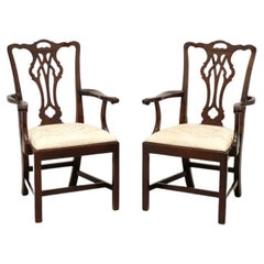 Used STATTON Old Towne Cherry Chippendale Dining Armchairs - Pair