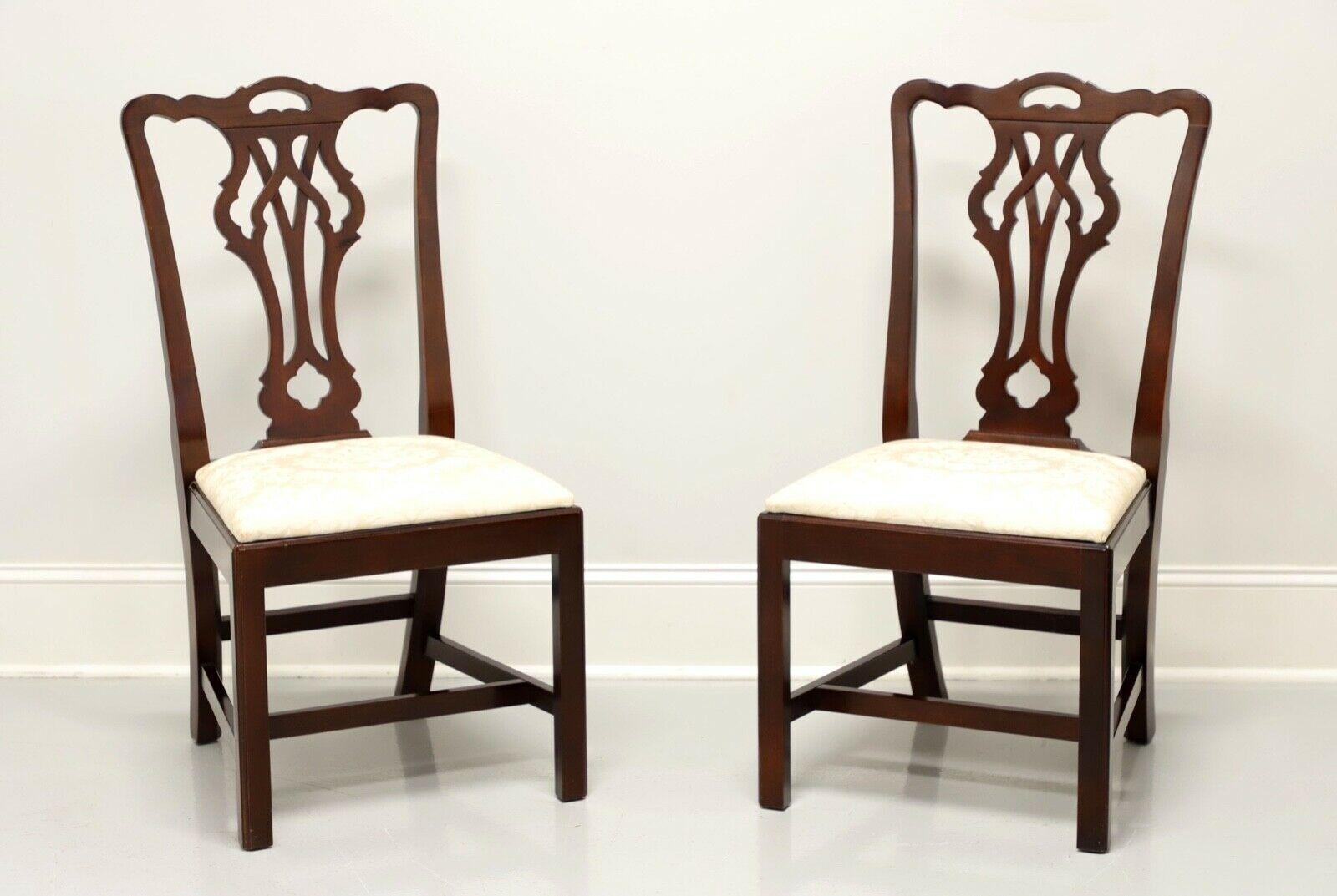 STATTON Old Towne Cherry Chippendale Dining Side Chairs - Pair A 6