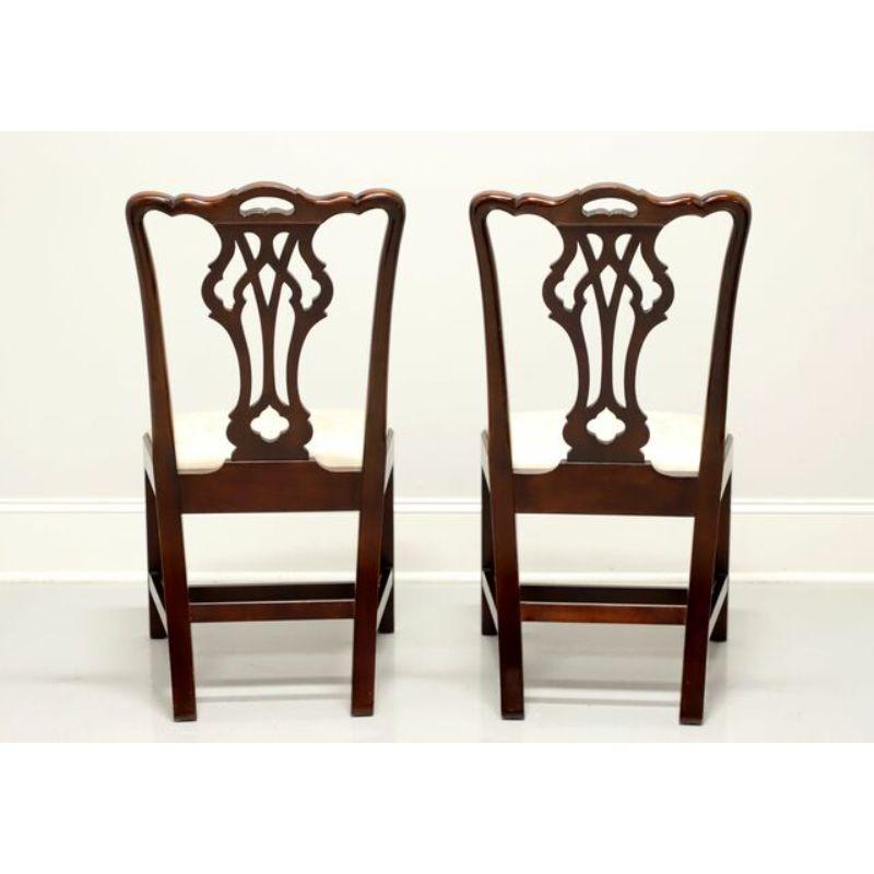 20th Century STATTON Old Towne Cherry Chippendale Dining Side Chairs - Pair A
