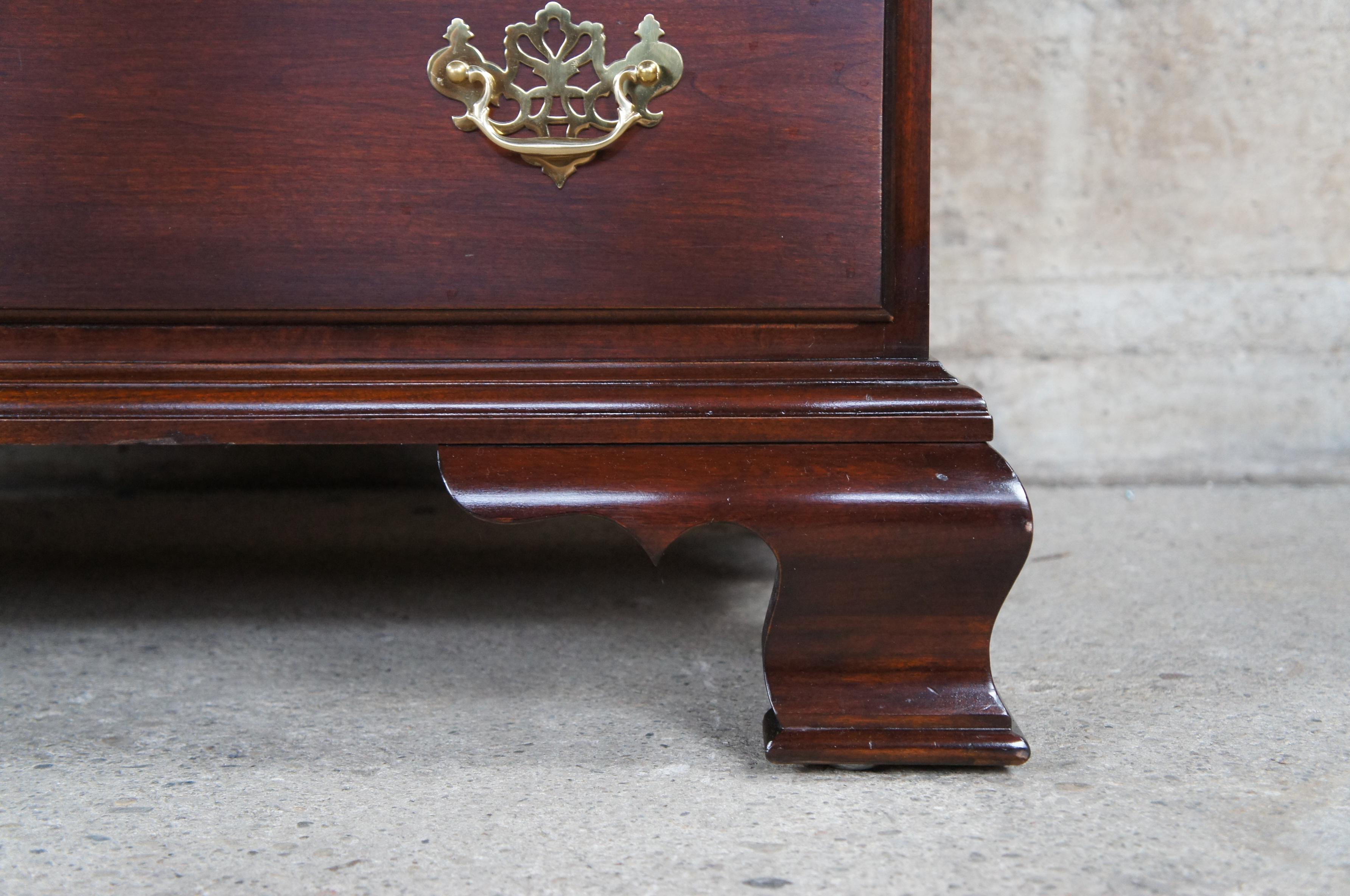 Statton Old Towne Cherry Chippendale Georgian Highboy Tallboy Chest Dresser 2