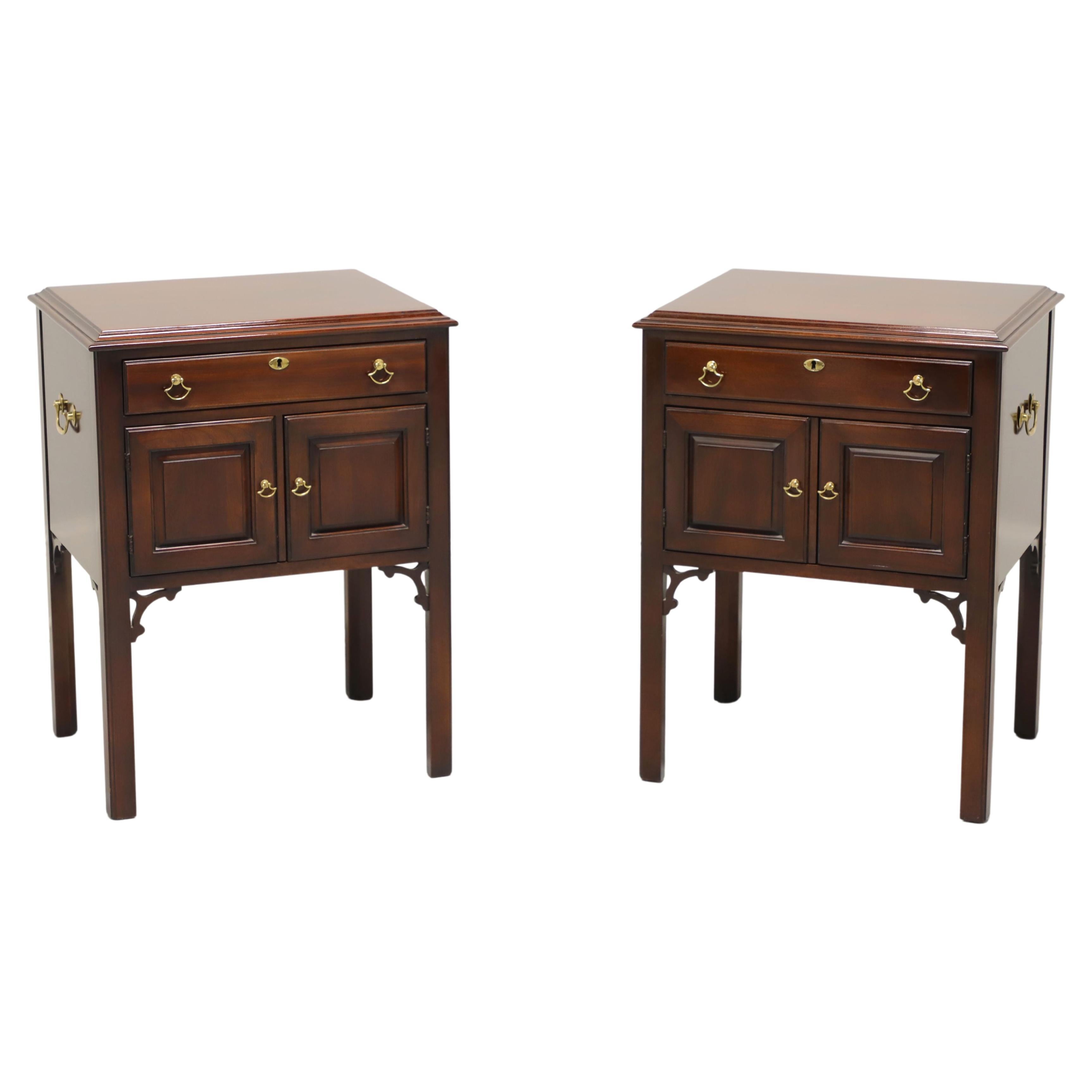 STATTON Old Towne Cherry Chippendale Style Nightstands - Pair