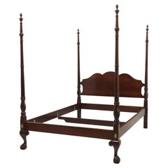 STATTON Old Towne Cherry Chippendale Style Queen Four Post Bed
