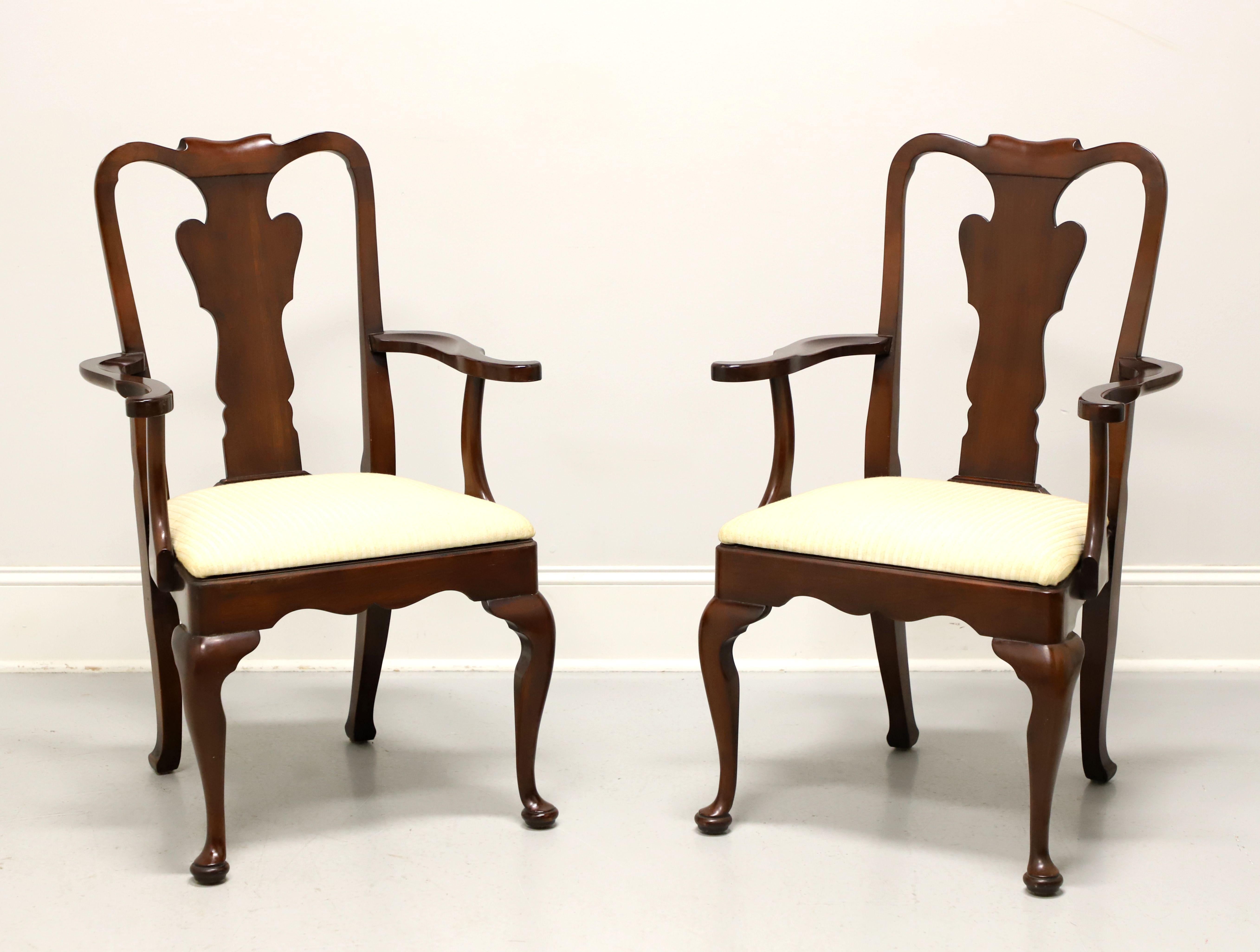 STATTON Old Towne Cherry Queen Anne Dining Armchairs - Pair 6