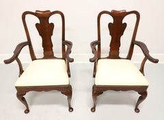 STATTON Old Towne Cherry Queen Anne Dining Armchairs - Pair