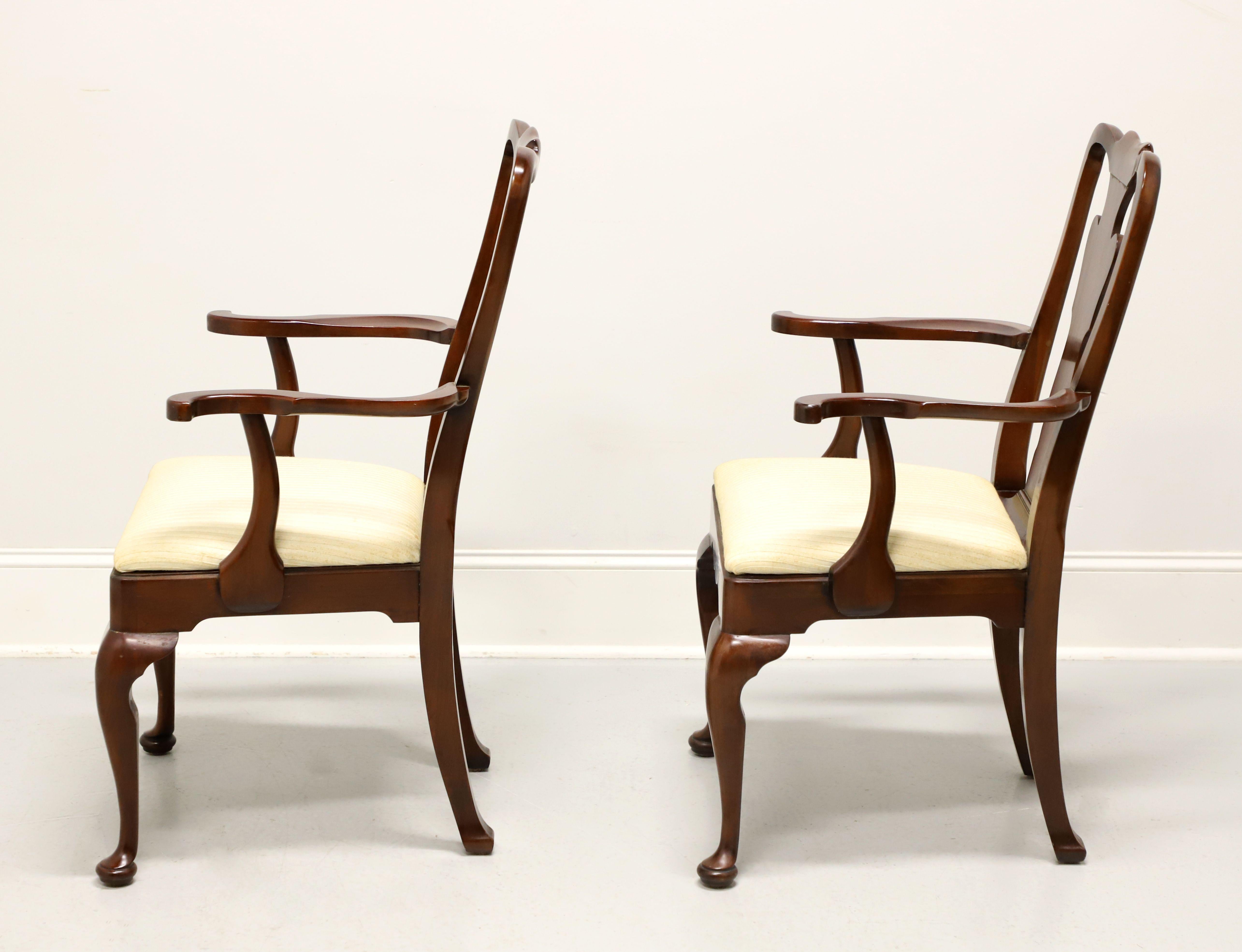 20th Century STATTON Old Towne Cherry Queen Anne Dining Armchairs - Pair